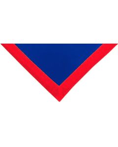 Halstuch blau Rand rot 2 cm