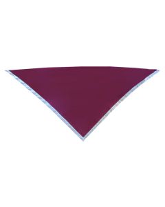 Halstuch grenat Rand weiss 2 cm
