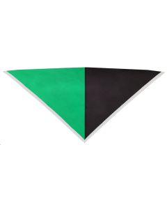 Halstuch gr&uuml;n/schwarz Rand weiss 2 cm