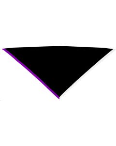 Halstuch schwarz Rand violett/weiss 2cm