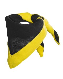 Halstuch MINI schwarz Rand gelb