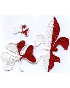Abzeichen: Kleeblatt (Stoff) 5 cm  Trainer