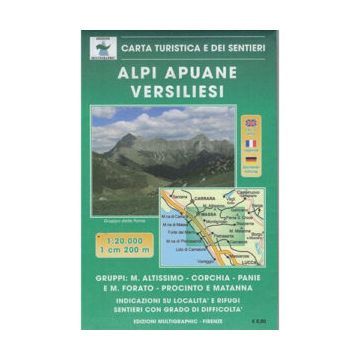 Carte de randonnée Multigraphic 535 Alpi Apuane Versiliesi 1:25 000