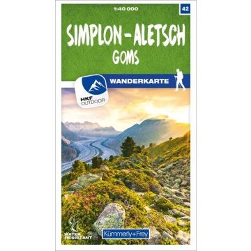 Carte pédestre 42 Simplon Aletsch 1:40 000 / Kümmerly + Frey