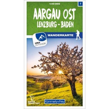 Carte pédestre 7 Aargau Ost 1:40 000 / Kümmerly + Frey