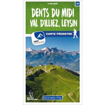 Carte pédestre 39 Dents du Midi 1:40 000 / Kümmerly + Frey