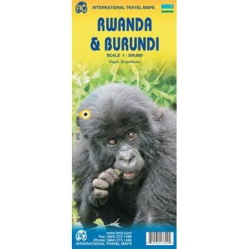 Carte routière Burundi Rwanda 1:300 000 / ITMB