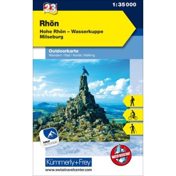Carte de randonnée Rhön 1:35 000 / Kümmerly & Frey Outdoorkarte 23 