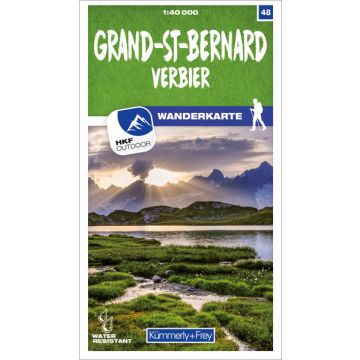 Carte pédestre 48 Grand-St-Bernaard Verbier 1:40 000 / Kümmerly + Frey