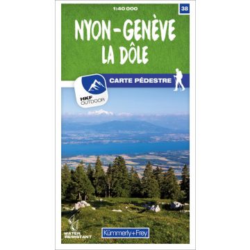Carte pédestre 38 Nyon Genève La Dôle 1:40 000 / Kümmerly + Frey