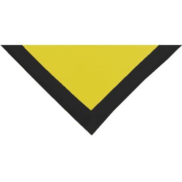 Foulard jaune bord noir 2 cm