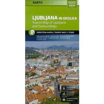 Carte topographique Ljubljana & Umgebung 1:75 000 / Kartografija