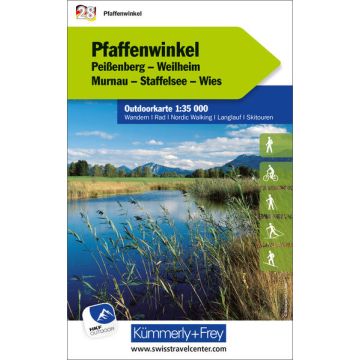Carte de randonnée Pfaffenwinkel 1:35 000 / Kümmerly & Frey Outdoorkarte 28 