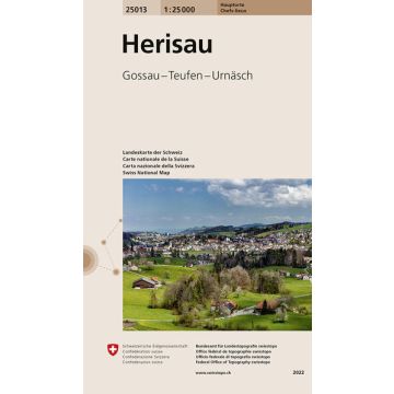 25013 Herisau 1:25 000 / Swisstopo (Chefs-Lieux)
