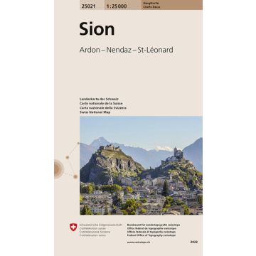 25021 Sion 1:25 000 / Swisstopo (Chefs-Lieux)