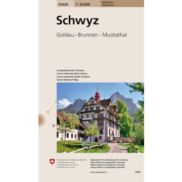 25020 Schwyz 1:25 000 / Swisstopo (Chefs-Lieux)