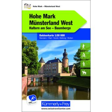 Carte de randonnée Hohe Mark Münsterland West 1:50 000 / Kümmerly & Frey  Outdoorkarte 60 