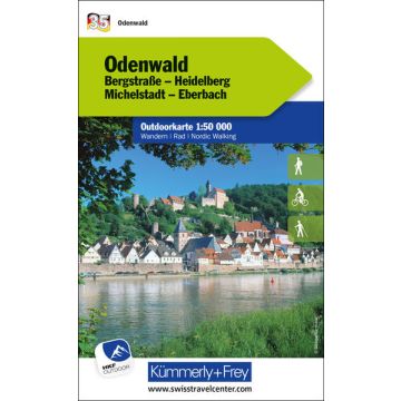 Carte de randonnée Odenwald 1:50 000 / Kümmerly & Frey Outdoorkarte 35 