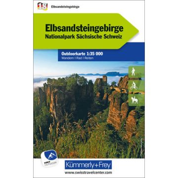 Carte de randonnée Elbsandsteingebirge 1:35 000 / Kümmerly & Frey Outdoorkarte 18
