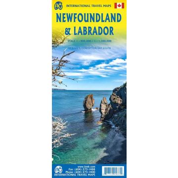 Carte routière Newfoundland 1:800 000 / Labrador 1:1 300 000 / ITMB