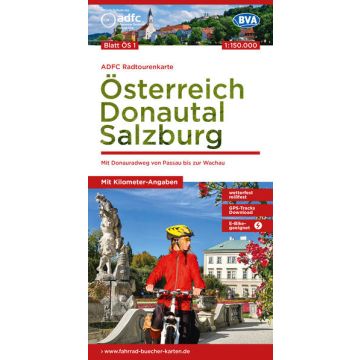 ADFC ÖS 1 Österreich Donautal Salzburg 1:150 000 