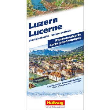 Carte panoramique Lucerne Suisse Centrale / Hallwag