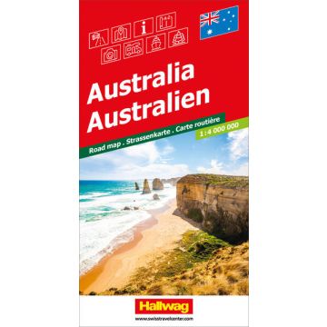 Strassenkarte Australien 1:4 Mio. / Hallwag
