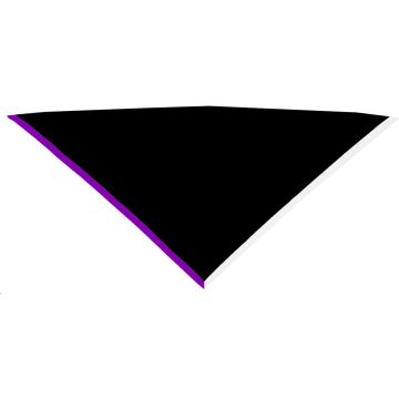 Halstuch schwarz Rand violett/weiss 2cm
