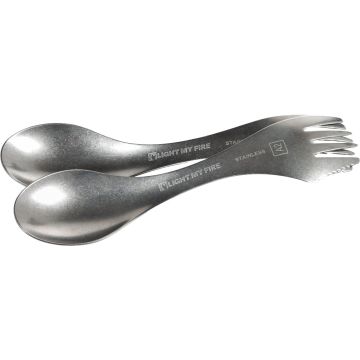 Spork en acier inoxydable – set de deux pièces