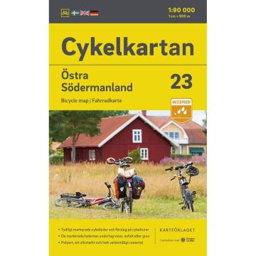 Velokarte Östra Södermanland (Schweden) 1:90 000 Cykelkartan 23 / Norstedts