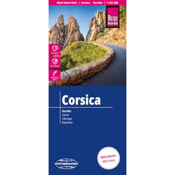 Carte routière Corse 1:135 000 / Reise Know-How
