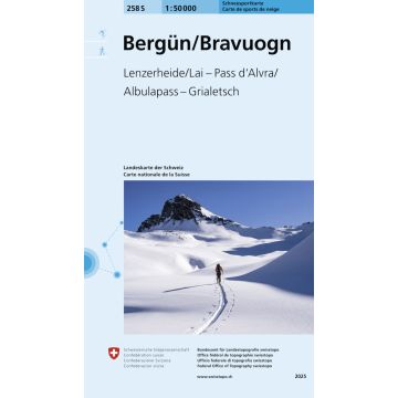 258 S Bergün / Bravuogn Carte de randonnée à ski 1:50 000