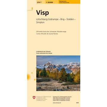 274 T Visp Carte d'excursions 1:50 000