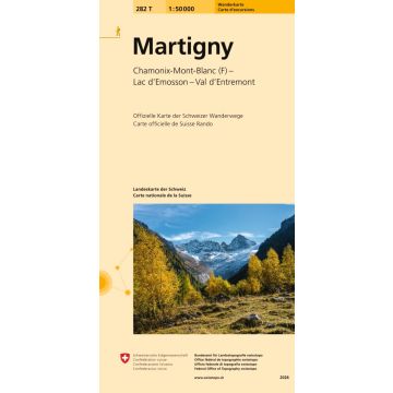 282 T Martigny Carte d'excursions 1:50 000 