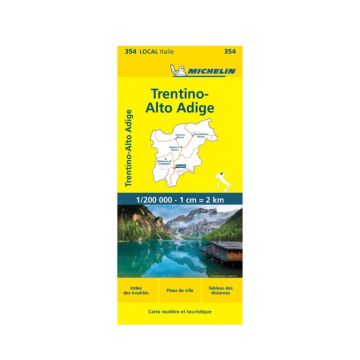 Carte routière Michelin 354 Trentino Alto Adige 1:200 000