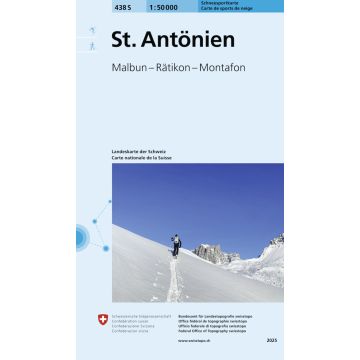 438 S St. Antönien Carte de randonnée à ski 1:50 000
