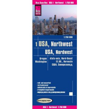 Carte routière États-Unis Nord-Ouest 1:750 000 / Reise Know-How