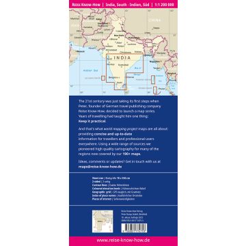 Carte routière Inde Sud 1:1 200 000 / Reise Know-How