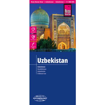 Carte routière Ouzbékistan 1:1 Mio. / Reise Know-How