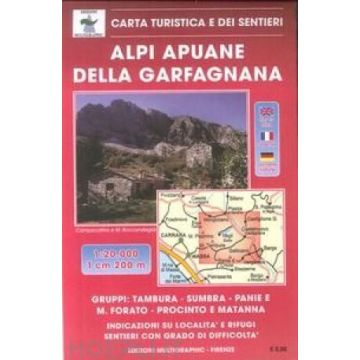 Carte de randonnée Multigraphic 536 Alpi Apuane della Garfagnana 1:25 000