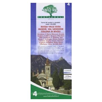 Carte de randonnée Bassa Valle Susa1: 25 000 / Fraternali Nr. 4