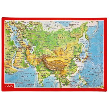 Asie carte postale en relief