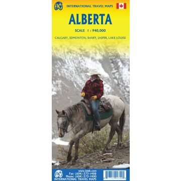 Carte routière Alberta 1:940 000 Mio. / ITMB