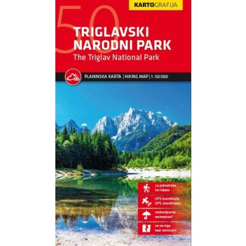 Carte de randonnée Triglav Nationalpark 1:50 000 / Kartografija