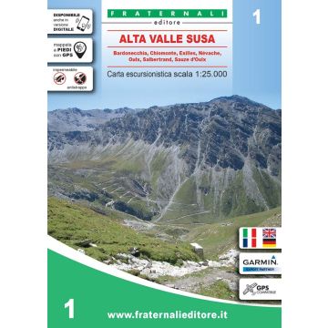 Carte de randonnée Alta Valle Susa 1: 25 000 / Fraternali Nr. 1