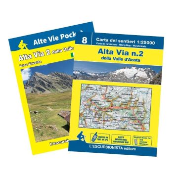 Carte de randonnée Alta Via 2 della Valle d'Aosta 1:25 000 / L'Escursionista