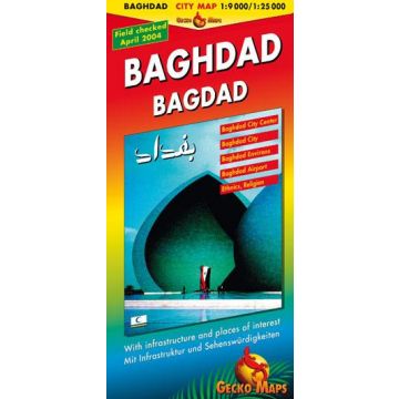 Plan de ville Baghdad & environnement 1:9 000 / Gecko Maps 