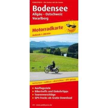 Motorradkarte Bodensee 1:200 000