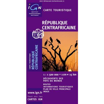 Carte routière République Centrafricaine 1:1 500 000 / IGN