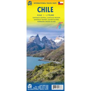 Carte routière Chile 1:1 770 000 Mio. / ITMB